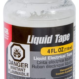 GB LTW-400 Liquid Electrical Tape, Liquid, White, 4 oz Bottle