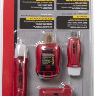 Gardner Bender GK-5 Electrical Tester Kit, 4-Piece, Plastic, Red