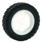 Laser 42444 Wheel, 6 in Dia x 1-1/2 in W Tire, Plastic Rim