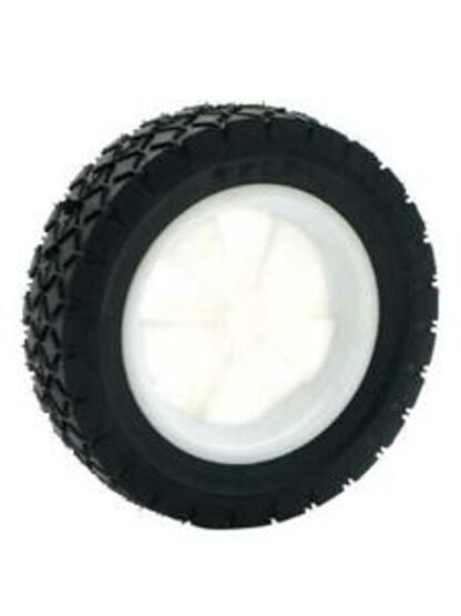 Laser 42444 Wheel, 6 in Dia x 1-1/2 in W Tire, Plastic Rim