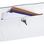 Pro-Df P75000 Standard Lockable Mailbox, 440 cu-in, Plastic, Textured, White, 15-1/2 in W, 4.13 in D, 6-1/4 in H