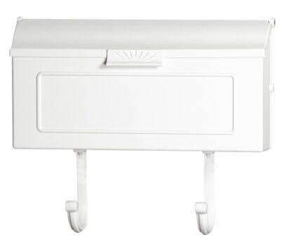 Pro-Df AL360B Standard Mailbox, 500 cu-in, Aluminum, Powder-Coated, White, 16 in W, 4 in D, 13 in H