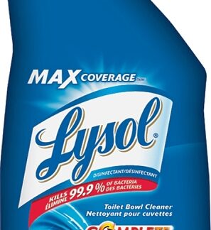 Lysol 34092-FUH Toilet Bowl Cleaner, 710 mL Bottle, Liquid, Wintergreen, Blue