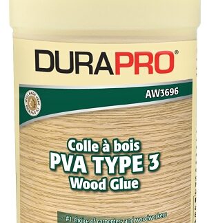 Dura Pro AW3696-473 PVA Type 3 Wood Glue, Yellow, 473 mL, Pail