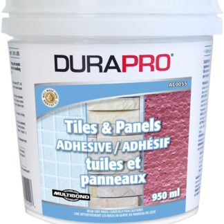 Dura Pro AC0055-950 Tile and Panel Adhesive, White, 950 mL, Pail