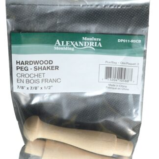 ALEXANDRIA Moulding DP011-R0CB Shaker Peg, 3-1/2 in L, 7/8 in W, Hardwood Sells in Quantity of 10