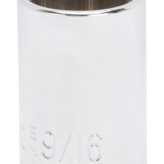 Vulcan MT6494496 Drive Socket, 9/16 in Socket, 3/8 in Drive, 6-Point, Chrome Vanadium Steel, Chrome