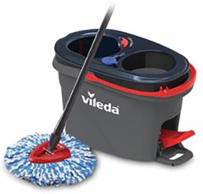 Vileda EasyWring RinseClean 168467 Spin Mop System, 6 L Capacity, Microfiber Wringer