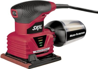 SKIL 7292-02 Palm Sander, 2 A, 1/4 in Sheet, Includes: (1) Paper Punch Plate and (1) 7292-02 Sheet Palm Sander