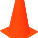 Hy-Ko SC-12 Traffic Safety Cone, 12 in H Cone, Vinyl Cone, Fluorescent Orange Cone