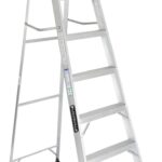 Louisville AS4000 Series AS4008 Step Ladder, 7-Step, 225 lb, Type II Duty Rating, 3 in D Step, Aluminum