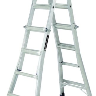 Louisville L-2098-17 Multi-Purpose Ladder, 9 to 15 ft Max Reach H, 16-Step, Type IA Duty Rating, Aluminum