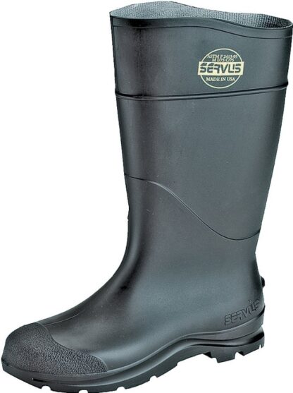 Servus 18822-11 Non-Insulated Knee Boots, 11, Black, PVC Upper, Insulated: No