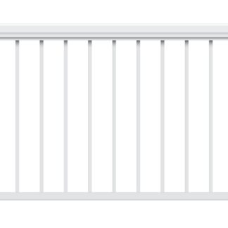 Imperial Legacy KD403646W Railing, 46 in L Actual, Aluminum, White