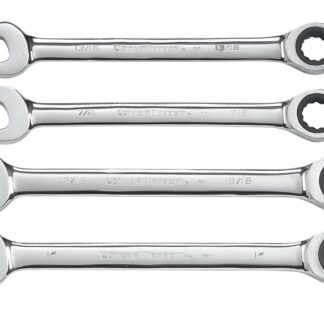 GearWrench 9309D Wrench Set, 4-Piece, Steel, Polished Chrome, Specifications: SAE Measurement