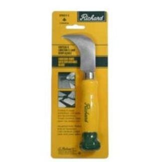 Richard C-1 Long Point Flooring Knife, Chrome Vanadium Steel Blade, Ergonomic Handle, Birchwood Handle