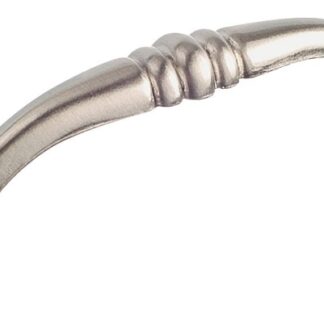 Richelieu Classic DP2373896195 Cabinet Pull, 4-9/32 in L Handle, 1.1 in H Handle, Metal, Brushed Nickel