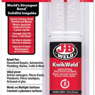 J-B Weld 50176F Epoxy Adhesive, Dark Gray, Solid, 25 mL, Tube