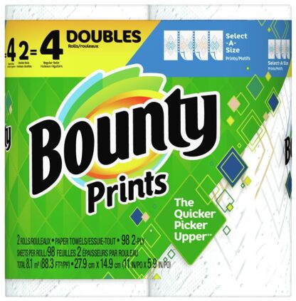 Bounty 66660 Double Roll Paper Towel, 2-Ply, 2/PK Sells in Quantity of 6