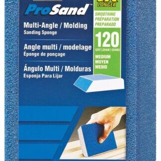 NORTON ProSand 82069 Sanding Sponge, 4-1/2 in L, 3-11/16 in W, 120 Grit, Medium, Aluminum Oxide Abrasive