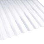 Palruf 100423 Corrugated Roofing Panel, 8 ft L, 26 in W, 0.063 in Thick Material, PVC, Clear Sells in Quantity of 10