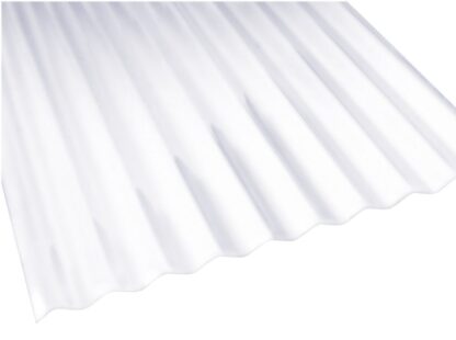 Palruf 100423 Corrugated Roofing Panel, 8 ft L, 26 in W, 0.063 in Thick Material, PVC, Clear Sells in Quantity of 10