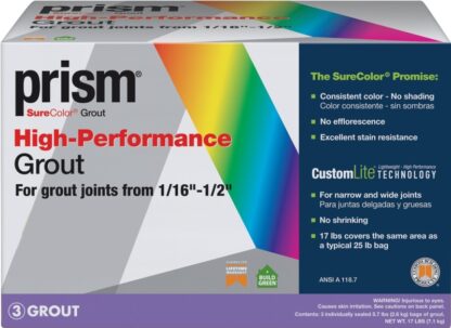 Custom Prism CPG6017 Cement Grout, Charcoal, 17 lb Box