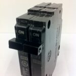 GE Industrial Solutions THQP215 Circuit Breaker, THQP, 15 A, 2 -Pole, 120/240 VAC, Non-Interchangeable Trip, Black