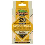 Gator 734401220 Sanding Sponge, 5 in L, 3 in W, 320 Grit, Aluminum Oxide Abrasive