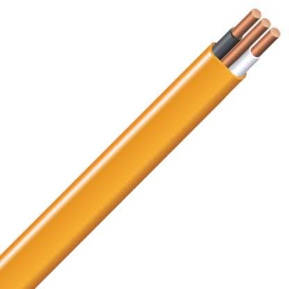 Romex 47176304 Building Wire, Orange Sheath, 10 AWG Wire, 2-Conductor, 150 m L, Copper Conductor, PVC Insulation