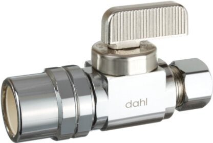 Dahl mini-ball 511-46-31-BAG Stop Valve, 1/2 x 3/8 in Connection, Female CPVC x Compression, 250 psi Pressure