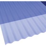 Sun N Rain 106631 Corrugated Roofing Panel, 8 ft L, 26 in W, PVC, Clear Blue Sells in Quantity of 10