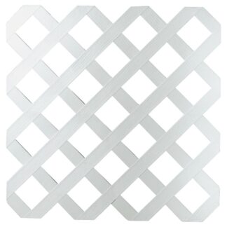 UFP 79897 Tradition Diamond Lattice, 8 ft L, 4 ft H, 2-3/4 in Mesh, Plastic, White