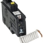 Square D Homeline CHOM115GFI Circuit Breaker, Class A, Mini, 15 A, 1 -Pole, 120/240 VAC, Plug Mounting, Black