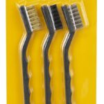 ProSource C 30300 Mini Scratch Brush Set, Brass, Stainless Steel, Polyester Bristle