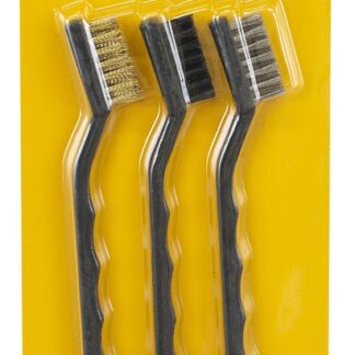 ProSource C 30300 Mini Scratch Brush Set, Brass, Stainless Steel, Polyester Bristle