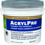 Custom AcrylPro CARL40003 Professional Tile Adhesive, White, 13.25 L Pail