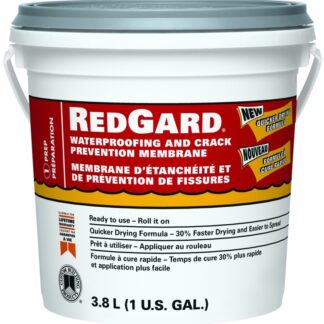 CUSTOM REDGARD CLQWAF1-2 Waterproofing and Crack Prevention, Liquid, Red, 1 gal, Pail Sells in Quantity of 2