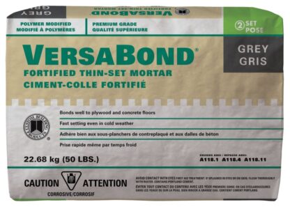 Custom CVBG50 Thin-Set Mortar, Gray, Powder, 50 lb Bag, 10 to 12.5 pH