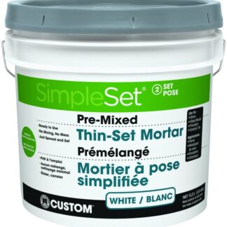 Custom SimpleSet Series CSTTSW3 Thinset Mortar, White, Paste, 3.5 gal, Pail