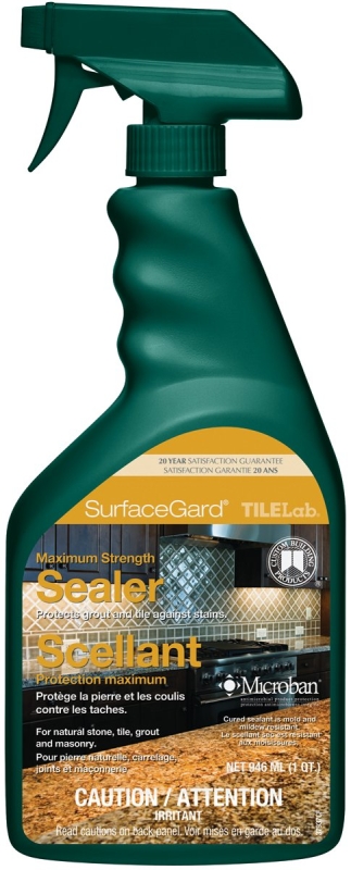 Custom TileLab CTLSGSQT-3 Grout and Tile Sealer, Clear, 946 mL Bottle Sells in Quantity of 3