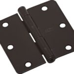 National Hardware N830-202 Door Hinge, Cold Rolled Steel, Oil-Rubbed Bronze, Non-Rising, Removable Pin, 50 lb