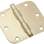 National Hardware N830-224 Door Hinge, Steel, Satin Brass, Non-Rising, Removable Pin, Full-Mortise Mounting, 50 lb