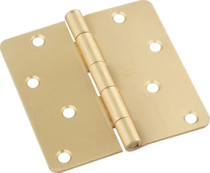 National Hardware N830-228 Door Hinge, Cold Rolled Steel, Satin Brass, Non-Rising, Removable Pin, Full-Mortise Mounting