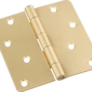 National Hardware N830-229 Door Hinge, Cold Rolled Steel, Satin Brass, Non-Rising, Removable Pin, Full-Mortise Mounting