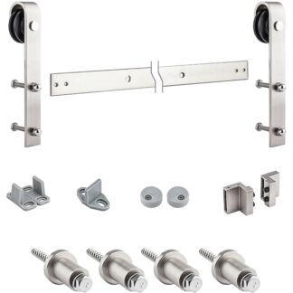 National Hardware N700-002 Decorative Sliding Door Hardware, Steel, Satin Nickel