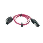 Hopkins 1200479065 Flat Extension Cord, 2-Pole, Plastic, Red/White