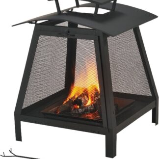 Seasonal Trends FP-102 Fire Pit, 21-3/4 in OAW, 21-1/4 in OAD, 28-3/8 in OAH, Steel Exterior