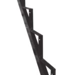 Pylex 13907 Stair Riser, 63-1/2 in L, 71-3/4 in W, Steel, Black, Baked Powder-Coated