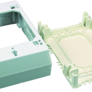 Wiremold NMW NMW3 Outlet Box, 1 -Gang, Plastic, White, Wall Mounting